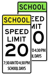 20 MPH SCHOOL ZONE SPEED LIMIT Sign - Available in 24 X 48 Engineer Grade, Hi Intensity or Diamond Grade reflective .080 Aluminum