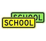 SCHOOL PLAQUE Sign - 24 X 8 Engineer Grade, Hi Intensity or Diamond Grade reflective .080 Aluminum
