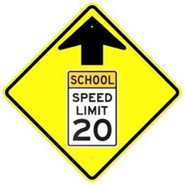 Advance warning SCHOOL ZONE SPEED LIMIT 20 AHEAD Sign - Available in 30 X 30 Engineer Grade, Hi Intensity or Diamond Grade Reflective .080 Aluminum