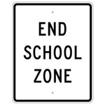 END SCHOOL ZONE Sign - 24 X 30 Engineer Grade, Hi Intensity and Diamond Grade Reflective .080 Aluminum