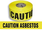 Caution Asbestos Barricade Tape - 3 X 1000 ft. Rolls - Durable 3 mil Polyethylene