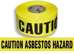 Caution Asbestos Hazard Barricade Tape - 3in.  X 1000 ft. Rolls - Durable 3 mil Polyethylene