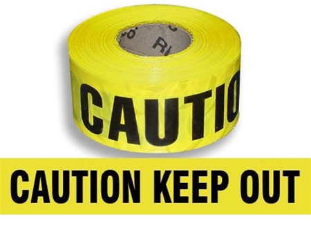 CAUTION EXPLOSIVE HAZARD plastic barrier tape temporary hazard warning cordon 