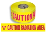 Caution Radiation Area Barricade Tape - 3 in. X 1000 ft. Rolls - Durable 3 mil Polyethylene