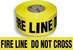 Fire Line Do Not Cross Barricade Tape - 3 in. X 1000 ft. lengths - 3 mil Durable Polyethylene