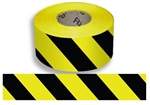 Black & Yellow Striped Barricade Tape - 3 in. X 1000 ft. lengths - 3 Mil Durable Polyethylene