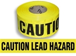 Caution Lead Hazard Barricade Tape - 3 X 1000 ft. lengths - 3 Mil Durable Polyethylene