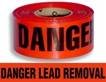 Danger Lead Removal Barricade Tape - 3 X 1000 ft. lengths - 3 Mil Durable Polyethylene