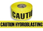 Caution Hydroblasting Barricade Tape - 3 X 1000 ft. Rolls - Durable 3 mil Polyethylene