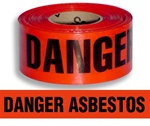Danger Asbestos Barricade Tape - 3 in. X 1000 ft. Rolls - Durable 3 mil Polyethylene