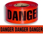 Danger, Danger Barricade Tape - 3 in. X 1000 ft. Rolls - Durable 3 mil Polyethylene