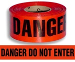 Danger Do Not Enter Barricade Tape - 3 in. X 1000 ft. Rolls - Durable 3 mil Polyethylene