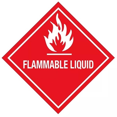 FLAMMABLE LIQUID Subsidiary Risk Labels - 4 X 4 - (10/PK) - Self Adhesive Vinyl