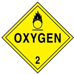 OXYGEN CLASS 2 Shipping Label 4 X 4 – Choose a  Package of 10 Vinyl or Rolls of 500 Paper labels
