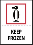 Keep Frozen - International Shipping Labels, 4 X 4 Pressure sensitive paper labels 500/roll