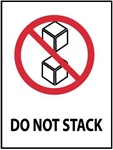 Do Not Stack International Shipping Labels, 4 X 3 Pressure sensitive paper labels 500/roll