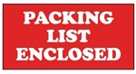 Packing List Enclosed , 1-3/8 X 3 Pressure sensitive paper labels 500/roll