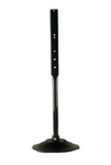 PEDESTAL BASE STANCHION  14 inch cast iron base. Pedestal bases are drilled for mounting 12 x 18, 18 x 24, and 24 x 24 signs. Includes 4 ft post.