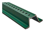 Green Baked Enamel 12 ft. U Channel Sign Post - Holes are 3/8 in. diameter spaced 1 in. apart on center for easy sign mounting. Posts are sturdy 2 lb. per foot.