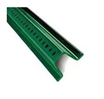 Green U Channel 6 ft. Sign Post - Holes are 3/8 in. diameter spaced 1 in. apart on center for easy sign mounting. Posts are sturdy 1.12 lb. per foot.