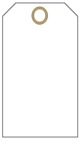 BLANK WHITE Tags - Available in Vinyl or Cardstock - 6 1/8" X 3"