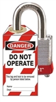 DANGER DO NOT OPERATE LOCK-OUT - Padlock Lockout Tags