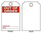OUT OF ORDER Tags - 6" X 3" Choose from Card Stock or Rigid Vinyl
