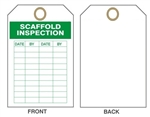 SCAFFOLD SAFETY INSPECTION RECORD Tag - 6" X 3" Choose from Card Stock or Rigid Vinyl