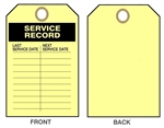 SERVICE RECORD Tag - Last Service Date & Next Date - 6" X 3" Choose from Card Stock or Rigid Vinyl