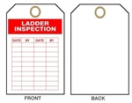 LADDER INSPECTION Tags - 6" X 3" Choose from Card Stock or Rigid Vinyl