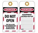 DANGER DO NOT OPEN - Accident Prevention Lockout Tags
