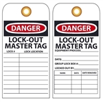 DANGER MASTER LOCK-OUT -  Accident Prevention Tags