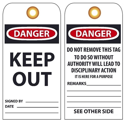 3 Length Black/Red on White DO NOT Operate Production Department Accident Prevention Tag NMC RPT63Danger 6 Height Unrippable Vinyl Pack of 25