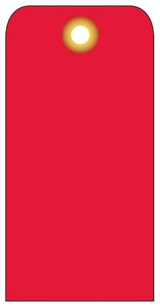 BLANK RED - Vinyl Accident Prevention Tags