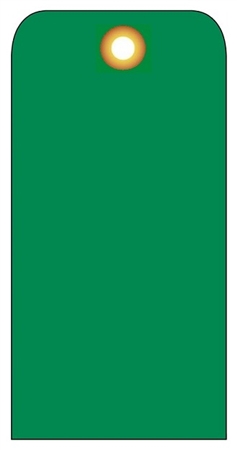 BLANK GREEN - Vinyl Accident Prevention Tags