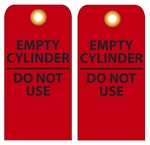 EMPTY CYLINDER - DO NOT USE - Vinyl Accident Prevention Tags
