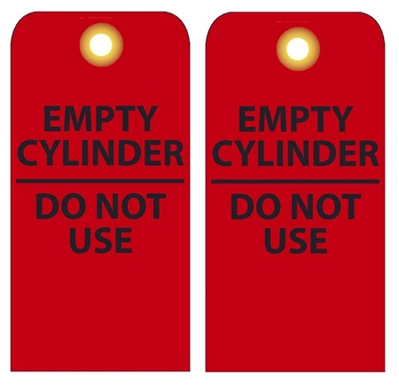 EMPTY CYLINDER - DO NOT USE - Vinyl Accident Prevention Tags