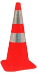 Florescent Orange 36 inch Traffic Cone with Reflective Collar,  15-1/2 inch square base 10 pounds