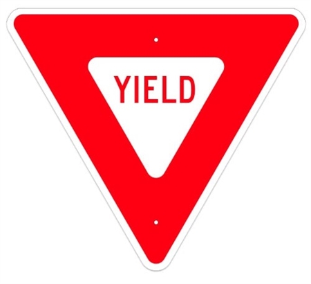 YIELD Sign- Available in 2 sizes 30" or 36" - Choose from Engineer Grade, High Intensity or Diamond Grade Reflective.