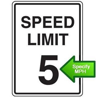 Reflective SPEED LIMIT Signs - 18", 24" and 30" Specify MPH in increments of 5 - 10 - 15 - 25 - 30 - 35 - 40 - 45 - 50 - 55 - 60 - 65 - 70 - 75
