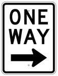 ONE WAY arrow right SIGN - 24 X 18 Engineer Grade or High Intensity Reflective