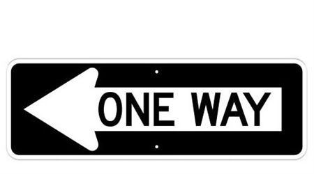 One Way With Left Arrow Aluminum Sign Street and Safety Sign