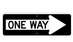 ONE WAY Arrow Right Sign - 12 X 36 Engineer Grade or High Intensity Reflective Aluminum