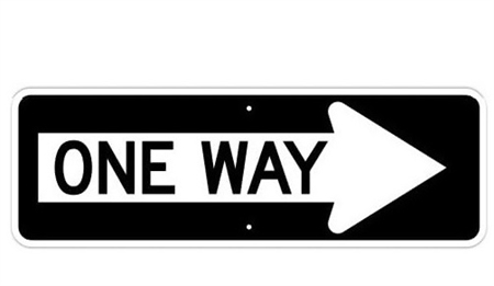 ONE WAY SIGN RIGHT SYMBOL REAL Engineer Grade Reflective Aluminum LEGAL 36 x 12 