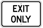 EXIT ONLY Parking Lot Sign 12 X 18 - Type I Engineer Grade Prismatic Reflective Aluminum