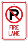 NO PARKING FIRE LANE SIGN with NO PARKING SYMBOL - 12 X 18 - Type I Engineer Grade Reflective – Heavy Duty .080 Aluminum