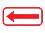 Supplemental Directional Arrow Sign - 6 X 12, Choose from Engineer Grade or High Intensity Reflective Aluminum