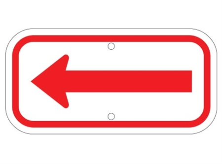 Supplemental Directional Arrow Sign - 6 X 12, Choose from Engineer Grade or High Intensity Reflective Aluminum