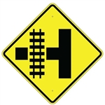 Parallel Railroad Crossing Side Road Sign - 30 X 30 Diamond Shape - Type I Engineer Grade Prismatic Reflective or Type III Prismatic High Intensity Reflective