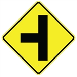 SIDE ROAD Symbol Sign - 30 X 30 Diamond Shape, Choose from Type I Engineer Grade Prismatic Reflective or Type III Prismatic High Intensity Reflective